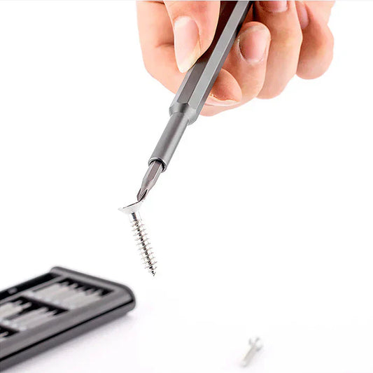 Precision Screw driver Set 24 in 1, Magnetic Driver Bits Set Repair Tool with Alluminum Box Multi-Purpose Screwdriver