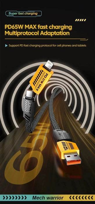 5-in-1 Multifunction USB Charging Cable 65W